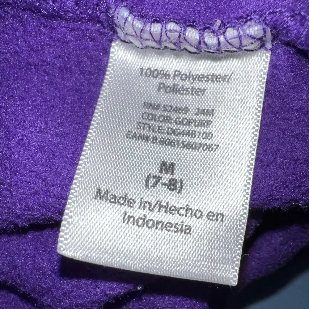 Danskin Now Girls Fleece Pants Casual Pajama Loungewear Purple Medium 7 8
